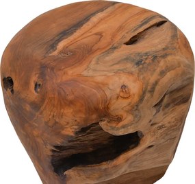 Σκαμπό Bolare pakoworld teak ξύλο σε φυσική απόχρωση Φ40x35εκ