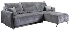 ΓΩΝΙΑΚΟΣ ΚΑΝΑΠΕΣ ΚΡΕΒΑΤΙ Crown ΓΚΡΙ ΧΡΩΜΑ 248x179x81εκ 21044884
