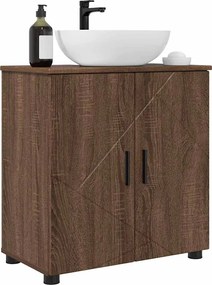 vidaXL Ντουλάπι Μπάνιου με αποθήκευση Καφέ δρυς 61 x 35 x 64 εκ.