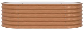 vidaXL Υπερυψωμένη Ζαρντινιέρα Καφέ 160 x 80 x 44 cm Ατσάλι