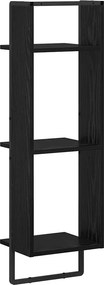 vidaXL Ράφι Τοίχου Επιτοίχιο Μαύρη Οξυά 30 x 25 x 100 cm