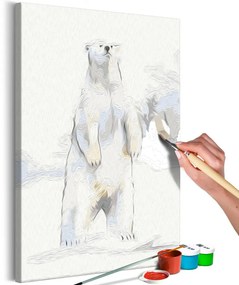 Πίνακας ζωγραφικής με αριθμούς Inquisitive Bear - 40x60