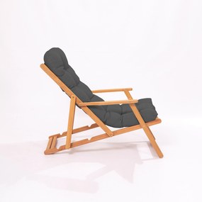 Καρέκλα Κήπου Γκρι / Φυσικό GRAEROS 50x50x81