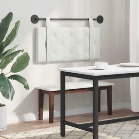 vidaXL Κρεμαστό Κεφαλάρι Επιτοίχιο Λευκός 80 cm Τεχνητό Δέρμα