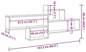 ΡΑΦΙΕΡΑ ΤΟΙΧΟΥ ΌΨΗ ΠΑΛΑΙΟΥ ΞΥΛΟΥ 167,5X18X68 ΕΚ. ΕΠΕΞ. ΞΥΛΟ 853324