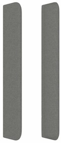 vidaXL Κεφαλάρι με Πτερύγια Σκούρο Γκρι 163x16x118/128 εκ. Υφασμάτινο
