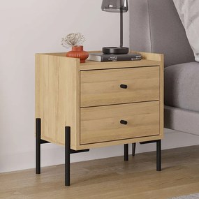 Κομοδίνο Malta Megapap χρώμα saphhire oak 49x35x52εκ.-GP037-0235,1