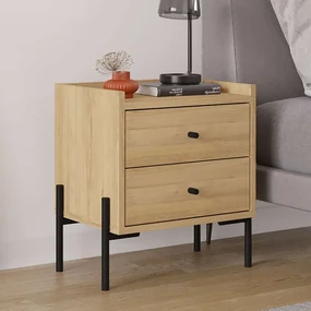 Κομοδίνο Malta Megapap χρώμα saphhire oak 49x35x52εκ.-GP037-0235,1