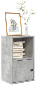 vidaXL Βιβλιοθήκη Γκρι Σκυροδέματος 31x24x52 εκ. Επεξεργ. Ξύλο