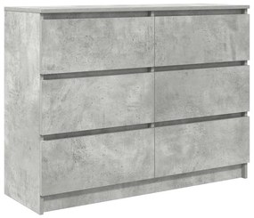 vidaXL Sideboard Μπετόν Γκρι 100x35x76 cm Κατασκευασμένο ξύλο