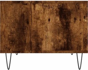 vidaXL Τραπεζάκι Σαλονιού Καπνιστή Δρυς 60x50x40 εκ. Επεξεργ. Ξύλο