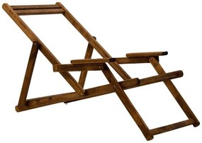 Σεζλόνγκ Retto μασίφ ξύλο οξιάς καρυδί 66x120x82 εκ.