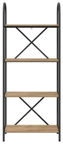 vidaXL Ράφι Βιβλίων artisan δρυς 60 x 30 x 146 εκ Επεξεργασμένο ξύλο