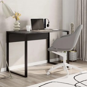 Γραφείο εργασίας Inna Megapap χρώμα γκρι ρετρό - silky black 110x60x75εκ.-GP037-0241,1