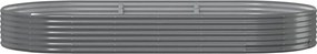 vidaXL Ζαρντινιέρα Γκρι 296x140x36 εκ. Γαλβανισμένος χάλυβας