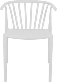 Πολυθρόνα Zelma pakoworld pp σε λευκή απόχρωση 55x53x73εκ