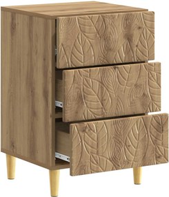 vidaXL Κομοδίνο Artisan Δρυς 43 x 39,5 x 66,5 εκ Επεξεργασμένο Ξύλο
