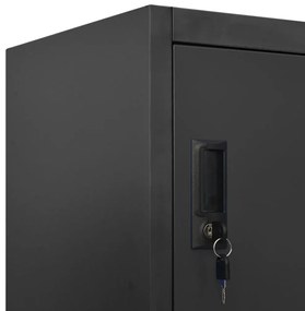 vidaXL Φοριαμός Ανθρακί 90 x 40 x 180 εκ. Ατσάλινος