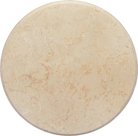 vidaXL Επιφάνεια Τραπεζιού Κρεμ Ø50 x 2,5 cm Μαρμάρινη