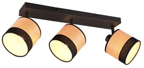 Φωτιστικό Οροφής - Σποτ Bolzano R81663032 58x12x22cm 3xE14 10W Black-Beige RL Lighting