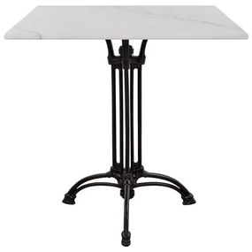 Τραπέζι CERAPHIN με Βάση απο Μαντέμι και Λευκό Μάρμαρο 3νυχη 70x70x72,5Υ εκ. 70x70x72.5 εκ.