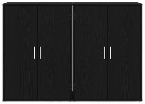 vidaXL Μπουφέδες 2 τμχ Μαύρο Δρύς 60x31x84 εκ Επεξεργασμένο Ξύλο