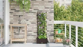 vidaXL Γλάστρα Κήπου Καφέ 40 x 40 x 125,5 εκ. PP