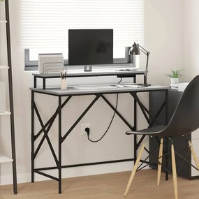 vidaXL Γραφείο Γκρι sonoma 100 x 50 x 86.5 εκ Επεξεργασμένο ξύλο