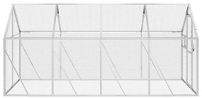vidaXL Κλουβί Ασημένιο 1,79 x 4 x 1,85 μ. από Αλουμίνιο