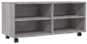 vidaXL Έπιπλο Τηλεόρασης με Ροδάκια Γκρι Sonoma 90x35x35 εκ Επεξ. Ξύλο