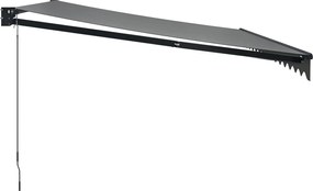 vidaXL Τέντα Πτυσσόμενη Ανθρακί 4,5 x 3 μ. Ύφασμα και Αλουμίνιο