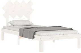 vidaXL Σκελετός Κρεβ. Χωρίς Στρώμα Λευκό 90x200 εκ Μασίφ Πεύκο
