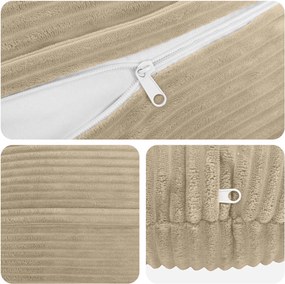 vidaXL Κάλυμμα Μαξιλαριού 2 pcs HEERLEN Taupe Ø 60 cm κορντουρόι