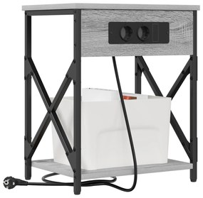 vidaXL Κομοδίνο Γκρι sonoma 41 x 31 x 51 εκ. Επεξεργασμένο ξύλο