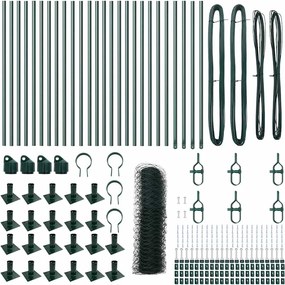 vidaXL Στύλος Περιφράξεων Πράσινο 50 x 0,8 μ (50 mm δίχτυ)