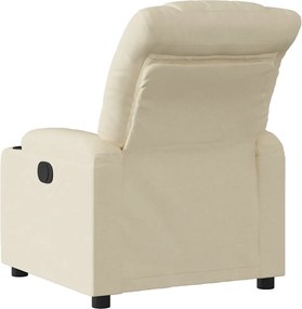 vidaXL Πολυθρόνα Ανακλινόμενη Κρεμ Υφασμάτινη