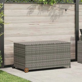 vidaXL Κουτί Αποθήκευσης Κήπου Ανοιχτό Γκρι 120x65x61 εκ. Συνθ. Ρατάν