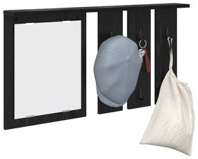 vidaXL Τοίχου Κρεμάστρα Μαύρη δρυς 85 x 10 x 45 εκ. Επεξεργασμένο ξύλο