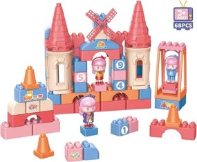 Σετ κατασκευών DIY με τουβλάκια - Block Castle - 68pcs - JX6747 - 233044