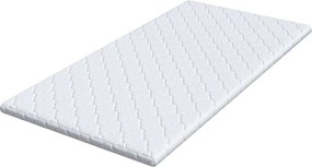 vidaXL Κουβέρτα Καρύδας Λευκό 90 x 190 cm Ζακάρ ύφασμα