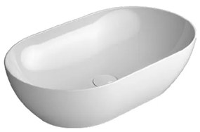 GSI Pura Επικαθήμενος Νιπτήρας Πορσελάνης 60x37εκ White