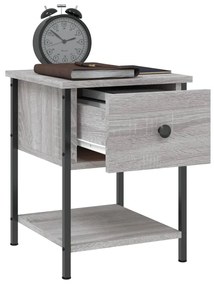 vidaXL Κομοδίνα 2 τεμ. Γκρι Sonoma 34x35,5x45 εκ. Επεξεργασμένο Ξύλο