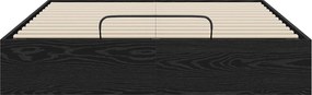vidaXL Κρεβάτι Οθωμανικού Τύπου Μαύρη Δρυς 193 x 135 x 25 εκ