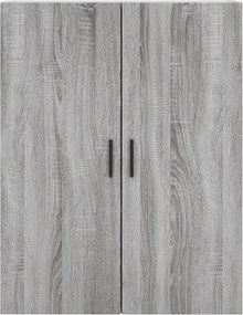 vidaXL Ντουλάπι Γκρι Sonoma 69,5 x 34 x 180 εκ. Επεξεργασμένο Ξύλο