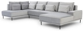 Γωνιακός Καναπές-κρεβάτι Myrto γκρι με δεξιά γωνία 356x93x200cm BOG78954