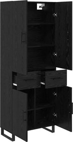 vidaXL Highboard 2 τμχ. Μαύρη Οξυά 69,5 x 34 x 180 εκ.