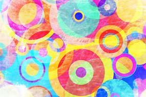 Εικόνα κύκλους γεμάτους χρώματα - 120x80
