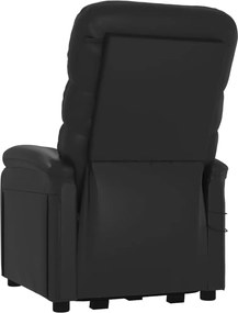 vidaXL Πολυθρόνα Μασάζ με Ανύψωση Μαύρη από Συνθετικό Δέρμα