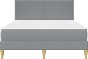 vidaXL Σκελετός Κρεβατιού Ανοιχτό γκρι 140 x 200 cm Πολυεστέρας