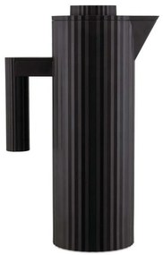Κανάτα-Θερμός Plissé MDL12 B 20x11x32cm 1Lt Black Alessi Πλαστικό